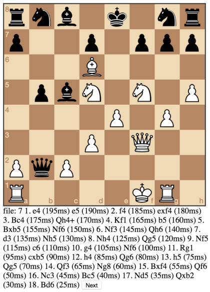 Game with decreasing inter-note duration.